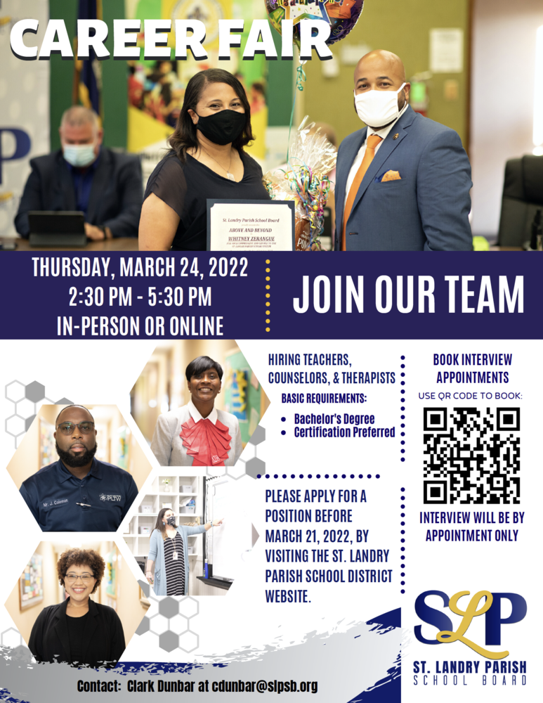 SLPSB Career Fair Plaisance Middle School