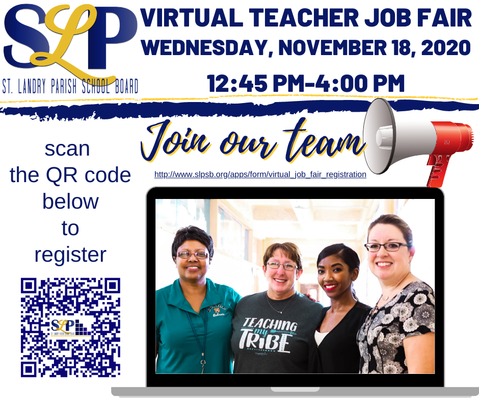 SLPSB Virtual Teacher Job Fair Port Barre Elementary School