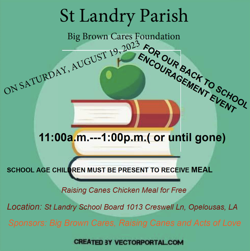 Back to School Encouragement Event Grand Coteau Elementary