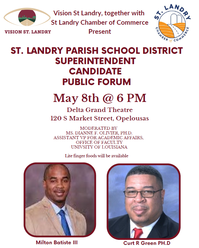 Superintendent Candidate Public Forum Arnaudville Middle School