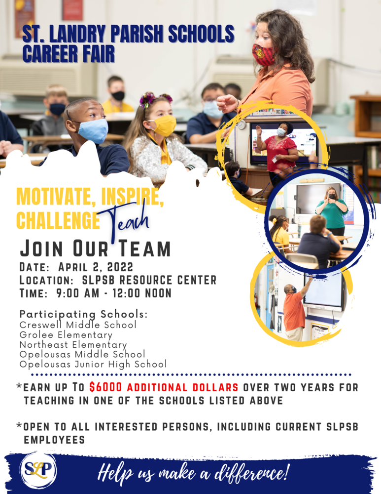 SLPSB Career Fair Grand Coteau Elementary